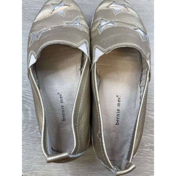 BM Bernie Mev Women's Sneaker Skateboard Slip-On Leather US 10 Gold Casual Shoes - Picture 7 of 10